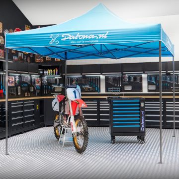 Paddock tent voor race- en crossmotoren - 300 x 300 centimeter