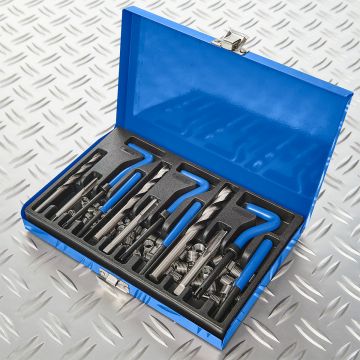 Helicoil set, schroefdraad reparatieset 88-delig