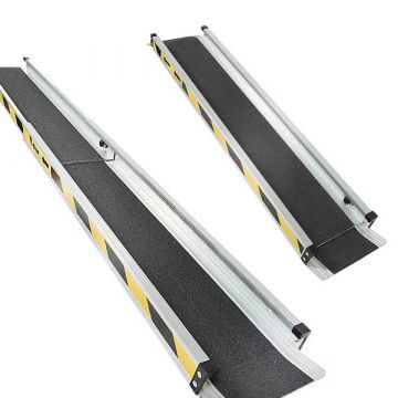 Aluminium oprijplaat uitschuifbaar - 150 cm (2 stuks)