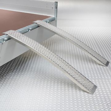 Aluminium oprijplaat - gebogen 150 cm - 2 stuks