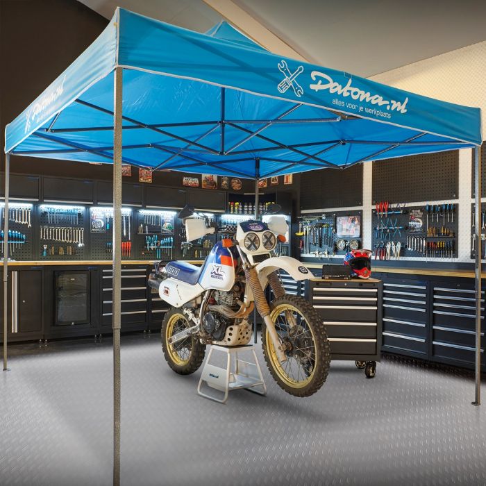 Paddock tent voor race- en crossmotoren - 300 x 300 centimeter