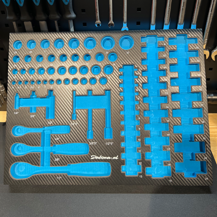 Foam inlay voor 80-delige doppenset