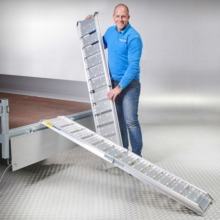 Oprijplaat aluminium opvouwbaar - 182 cm (2 stuks)